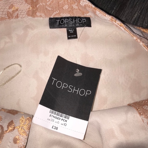 NWT Topshop Rose Gold Pelmet Skirt size 6 - Picture 4 of 4